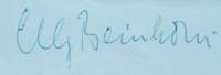 Autogramm von Elly Beinhorn