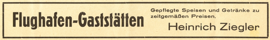 Flughafenrestaurant Heinrich Ziegler Flughafen Köln Butzweilerhof 1926