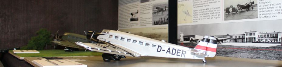 Das Modell in 1:48 der Ju 52 D-ADER "Hans Wende" als Exponat des Historischen Luftfahrtarchiv Kln anlsslich des "Tag der Klner Stadtgeschichte" 2018.