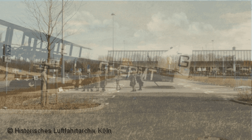 Anumation damals/heute Vorfeld Flughafen Kln Butzweilerhof 1926