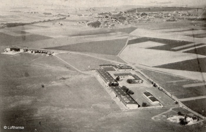 Der Kölner Flughafen Butzweilerhof 1926 vor der Inbetriebnahme.