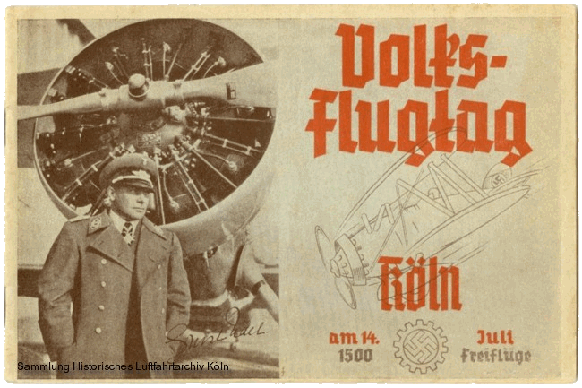 Deckblatt Volksflugtag 1935 Flughafen Köln Butzweilerhof