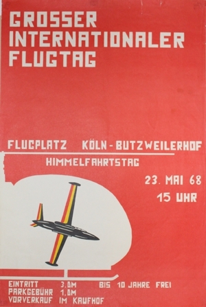 Plakat des Großen internationalen Flugtages von 1968 auf dem Butzweilerhof