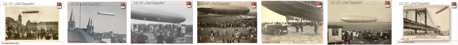 Historische Bilder der Lanundg der Graf Zeppelin auf dem Butzweilerhof sowie Überfahrt von Mülheimer Brücke und Neumarkt in Köln.